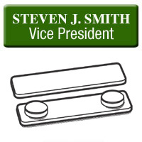 1 x 3 PLASTIC ENGRAVED NAME BADGES TO INCLUDE MAGNETIC BACKING