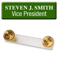 1 X 3 PLASTIC ENGRAVED NAME BADGES WITH MILITARY CLUTCH FASTENER