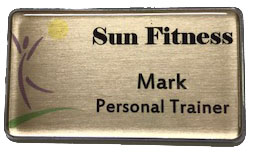 Full Color 1-3/8&quot; x 2-3/4&quot; Domed Name Badge